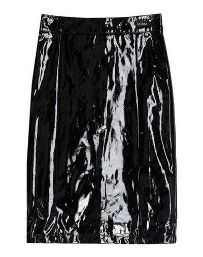 Shop Stussy Knee Length Skirt In Black