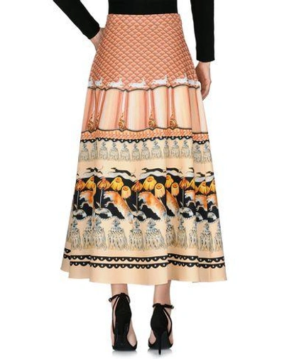 Shop Temperley London Long Skirts In Pastel Pink