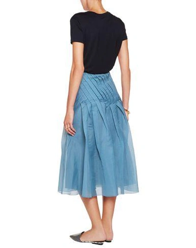 Shop Tibi 3/4 Length Skirt In Azure