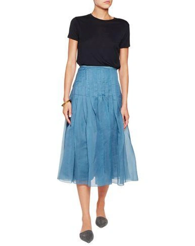 Shop Tibi 3/4 Length Skirt In Azure