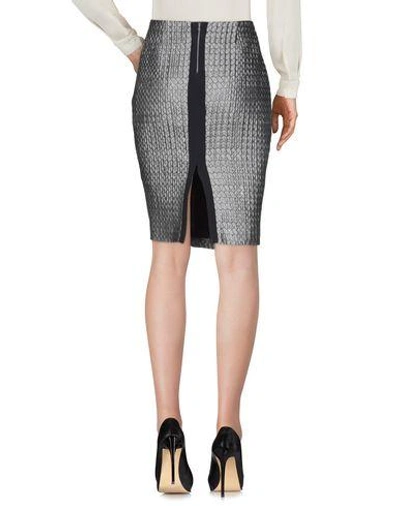 Shop Marta Martino Knee Length Skirt In Grey