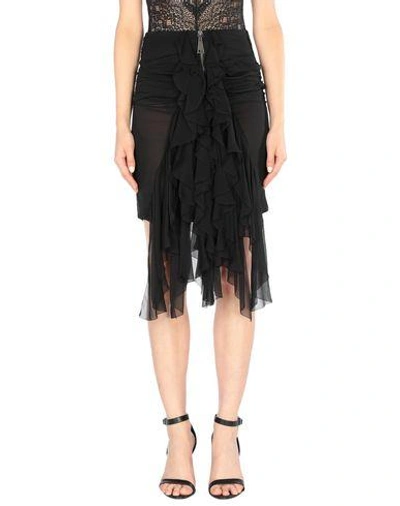 Shop Saint Laurent Knee Length Skirt In Black