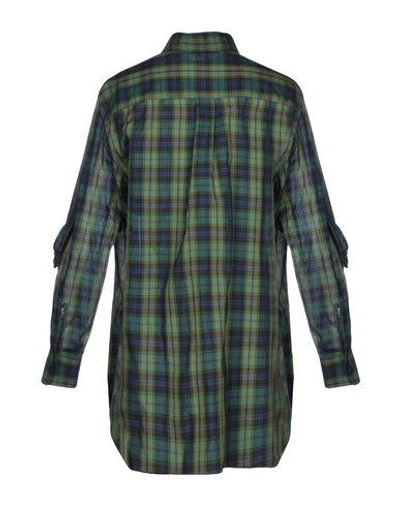 Shop Lanvin Man Shirt Military Green Size 15 ¾ Cotton