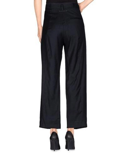 Shop Mm6 Maison Margiela Casual Pants In Dark Blue