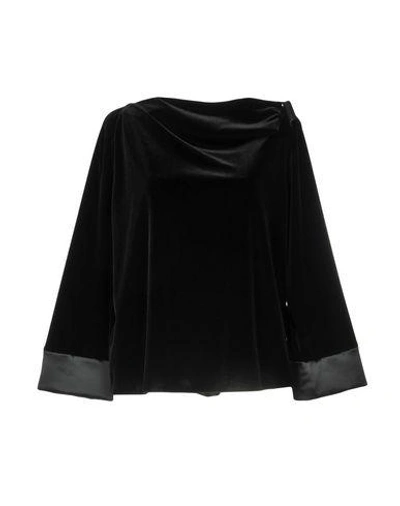 Shop Armani Collezioni Blouses In Black