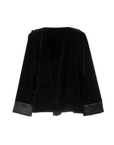 Shop Armani Collezioni Blouses In Black