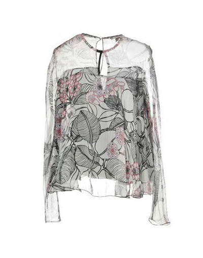 Shop Giambattista Valli Blouse In Light Grey