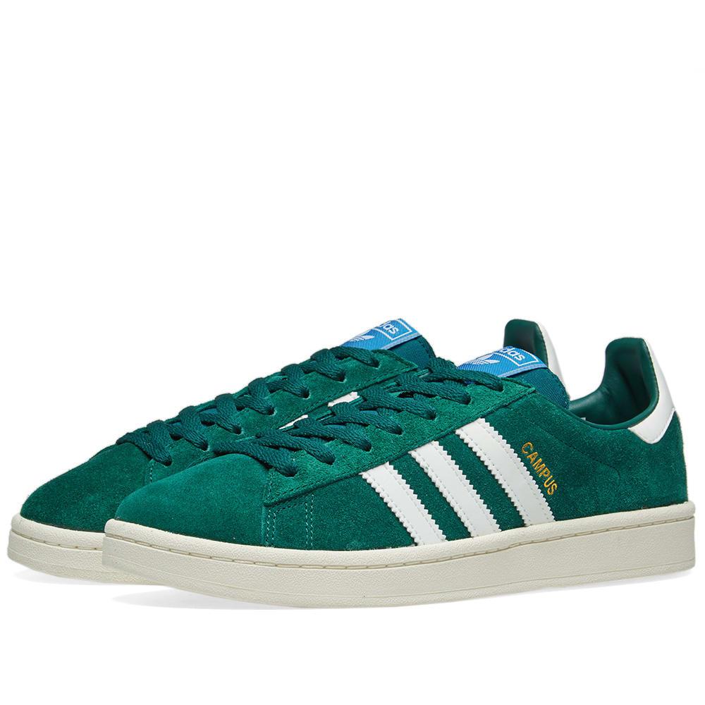 green adidas campus shoes