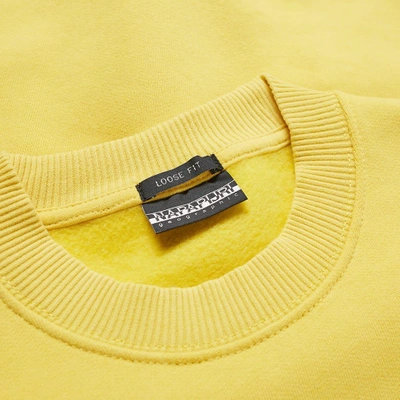 Shop Napapijri Tribe Buena Taped Crew Sweat In Yellow