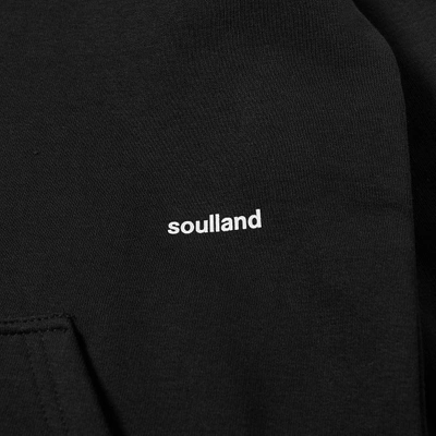 Shop Soulland Wallance Logo Hoody In Black