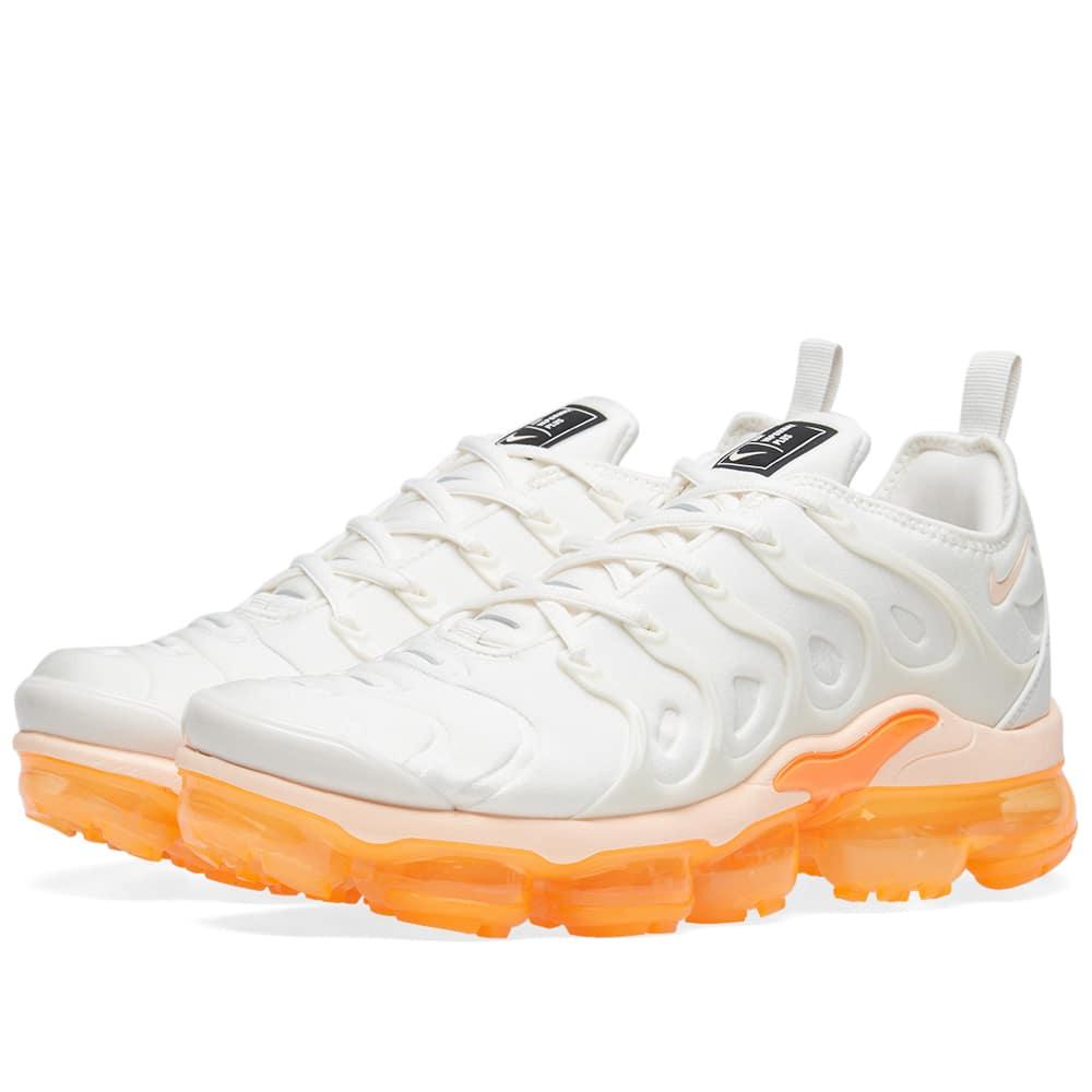 air vapormax plus women's white and orange