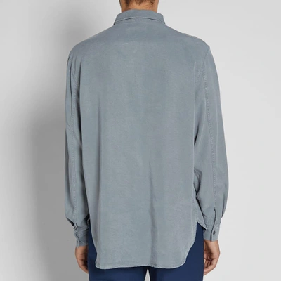 Shop Our Legacy Shawl Zip Shirt In Grey
