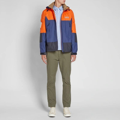 Shop Junya Watanabe Man Eye Reflective Hooded Jacket In Blue