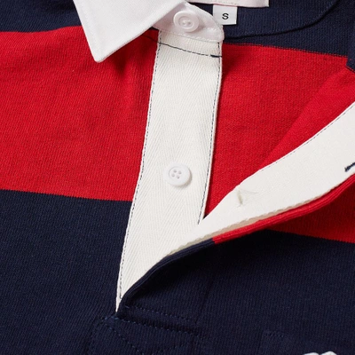 Shop Battenwear Stripe Pocket Rugby Shirt In Red