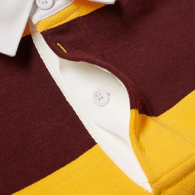 Shop Battenwear Stripe Pocket Rugby Shirt In Yellow