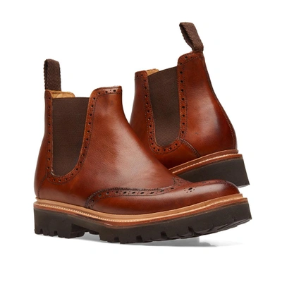 Shop Grenson Arlo Commando Chelsea Boot In Brown