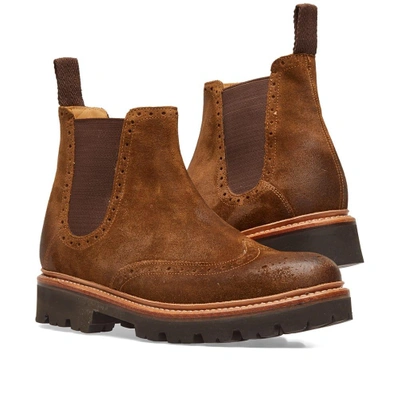 Shop Grenson Arlo Commando Chelsea Boot In Brown