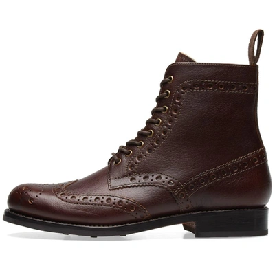 Shop Grenson Fred Brogue Boot In Brown