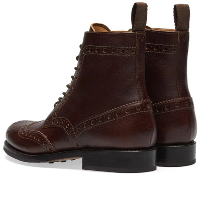 Shop Grenson Fred Brogue Boot In Brown
