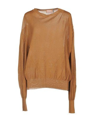 Shop Vivienne Westwood Sweaters In Camel