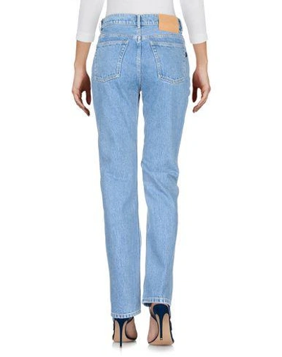 Shop Balenciaga Denim Pants In Blue