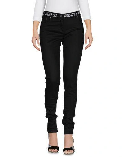 Shop Kenzo Denim Pants In Black