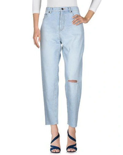 Shop Saint Laurent Jeans In Blue