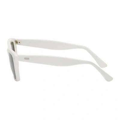 Shop Acne Studios White Ingridh Cat Eye Sunglasses In White/black