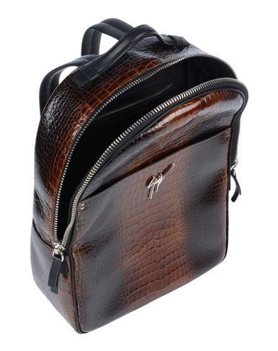 Shop Giuseppe Zanotti Backpack & Fanny Pack In Dark Brown
