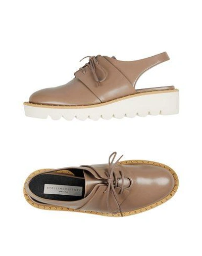 Shop Stella Mccartney Lace-up Shoes In Light Brown