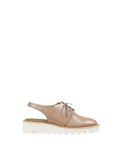 Shop Stella Mccartney Lace-up Shoes In Light Brown