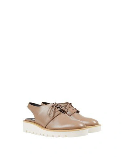 Shop Stella Mccartney Lace-up Shoes In Light Brown