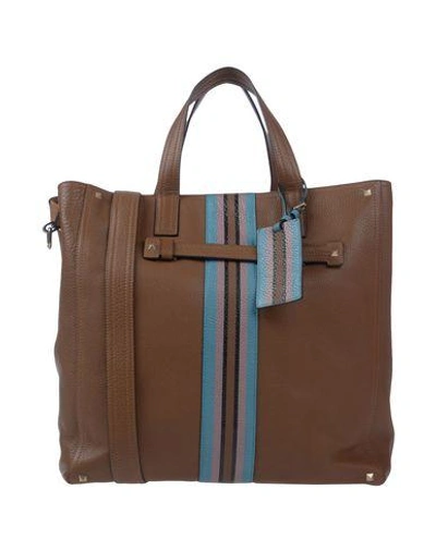 Shop Valentino Handbag In Cocoa