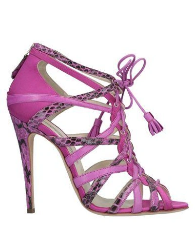 Shop Brian Atwood Sandals In Fuchsia