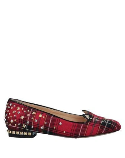 Shop Charlotte Olympia Loafers In Red