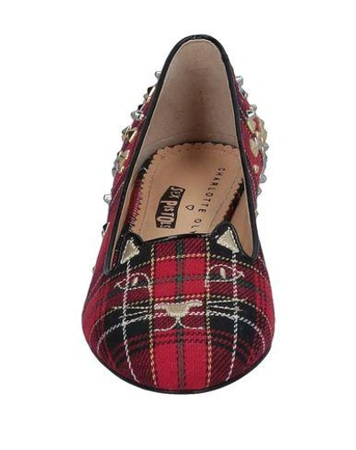 Shop Charlotte Olympia Loafers In Red
