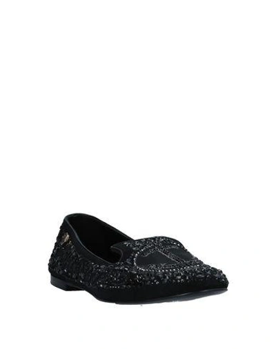 Shop Philipp Plein Loafers In Black