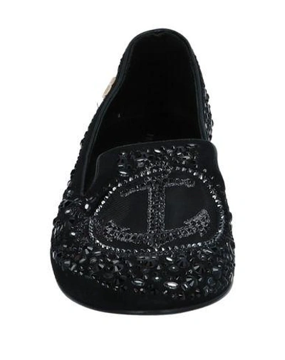 Shop Philipp Plein Loafers In Black