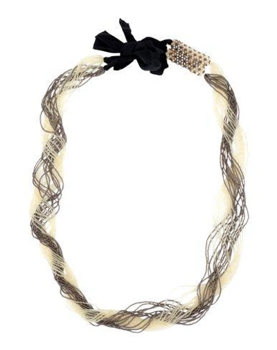 Shop Maria Calderara Necklaces In Beige
