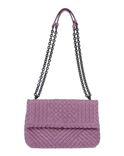 Shop Bottega Veneta Shoulder Bag In Lilac