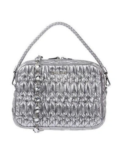 Shop Miu Miu Handbag In Silver