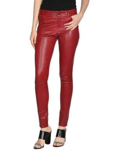 Shop Alice And Olivia Casual Pants In Brick Red