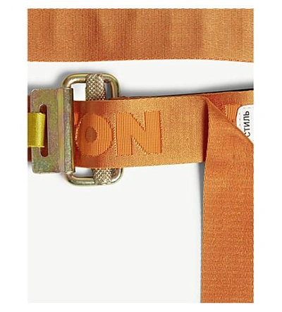 Shop Heron Preston Tape Belt In Orange