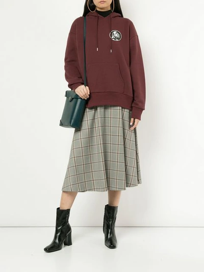 Shop Gvgv G.v.g.v. Plaid Flared Skirt - Brown