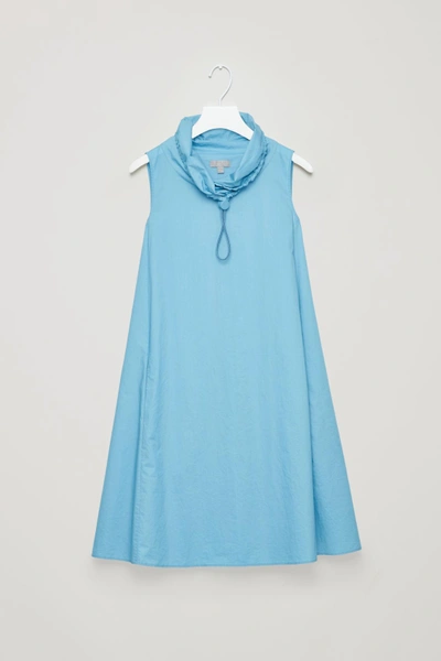 Shop Cos A-line Dress With Drawstring In Turquoise