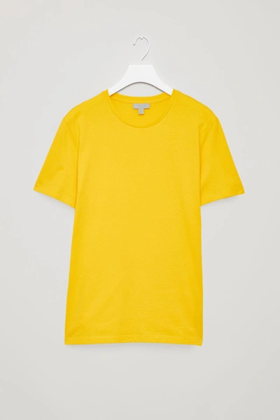 Shop Cos Round-neck T-shirt In Yellow