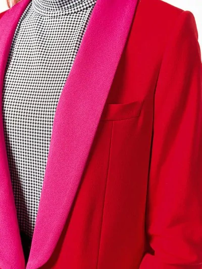 Shop Msgm Classic Single-breasted Blazer - Red