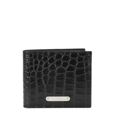 Shop Saint Laurent Crocodile-effect Leather Wallet