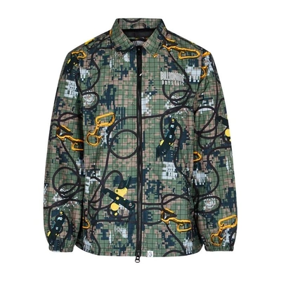 Shop Billionaire Boys Club Climbing Camo Printed Shell Jacket In Green