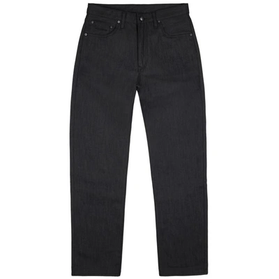 Shop Mc Overalls Reflective Straight-leg Jeans In Dark Grey